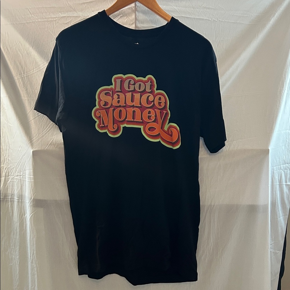 Black Graphic Tee with Bold Print
